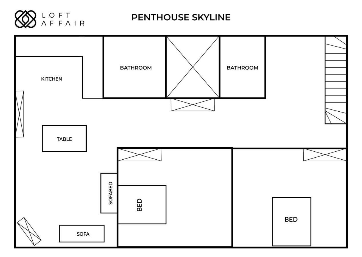 Penthouse Skyline - Loftaffair Apartment Krakow Luaran gambar